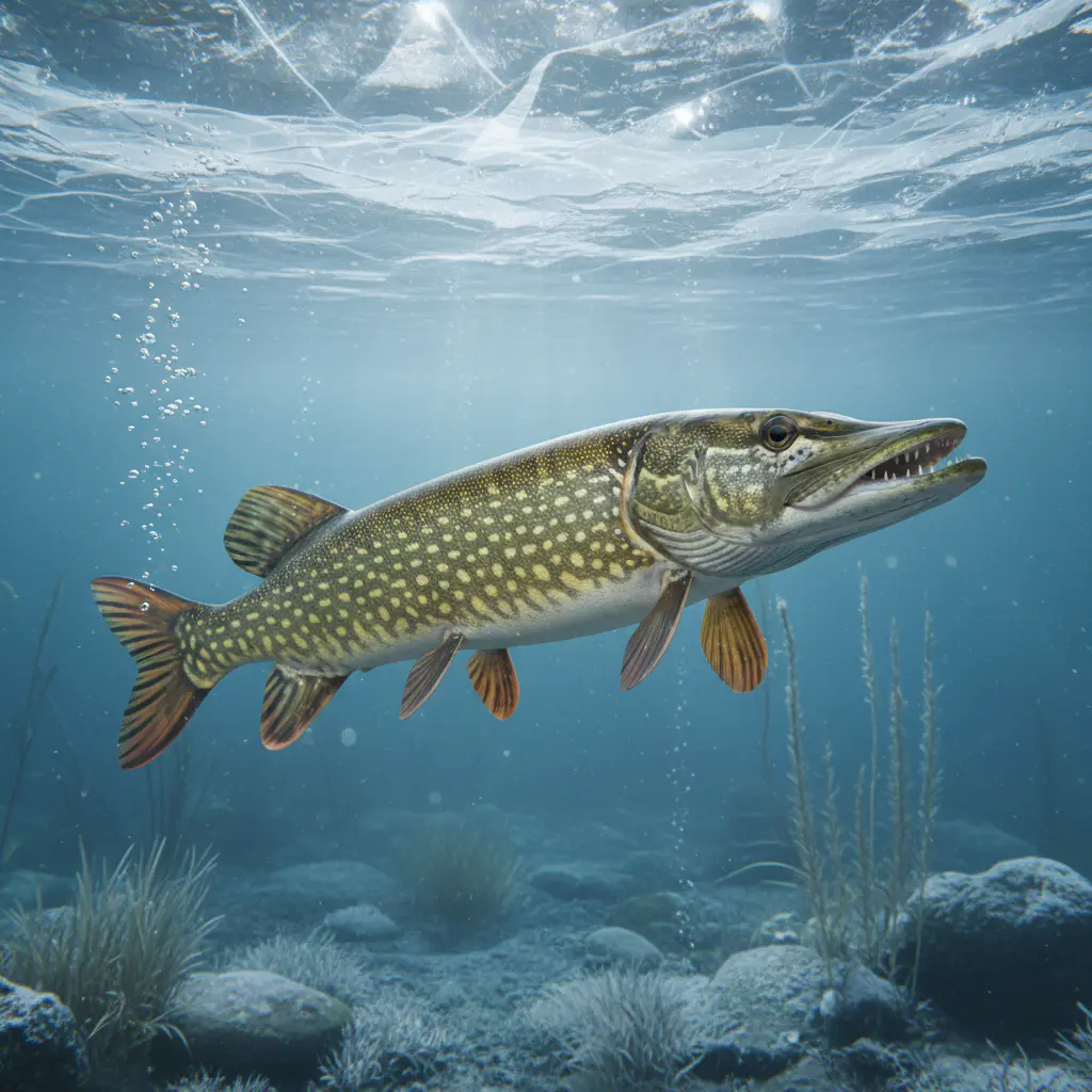 Northern Pike 3D Render